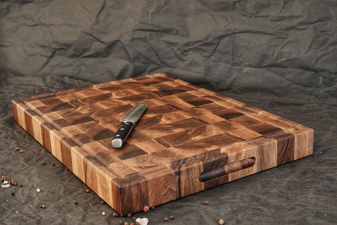 Personalized Double-sided Walnut Cutting Board, Reversible Butcher Block End Grain Cutting Boards... | Etsy (US)