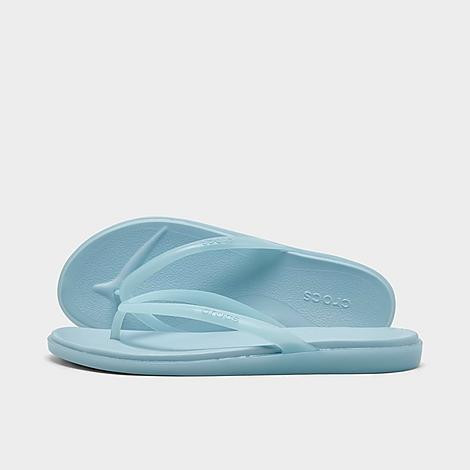 Crocs Women's Miami Round Toe Jelly Flip Flop Sandals in Sky Blue Jelly Size: 7.0 | JD Sports (US)