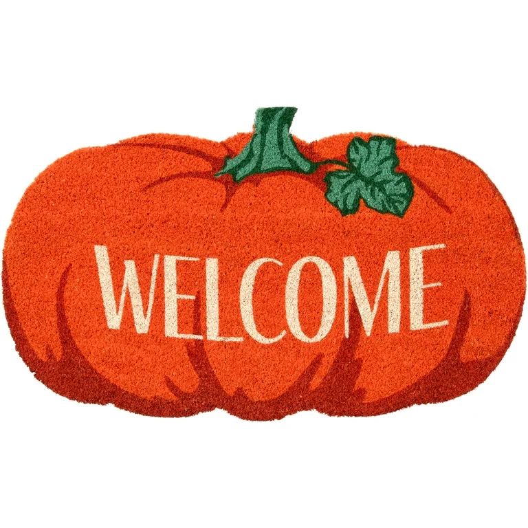 Way to Celebrate 18x30 Pumpkin Outdoor Coir Mat - Walmart.com | Walmart (US)