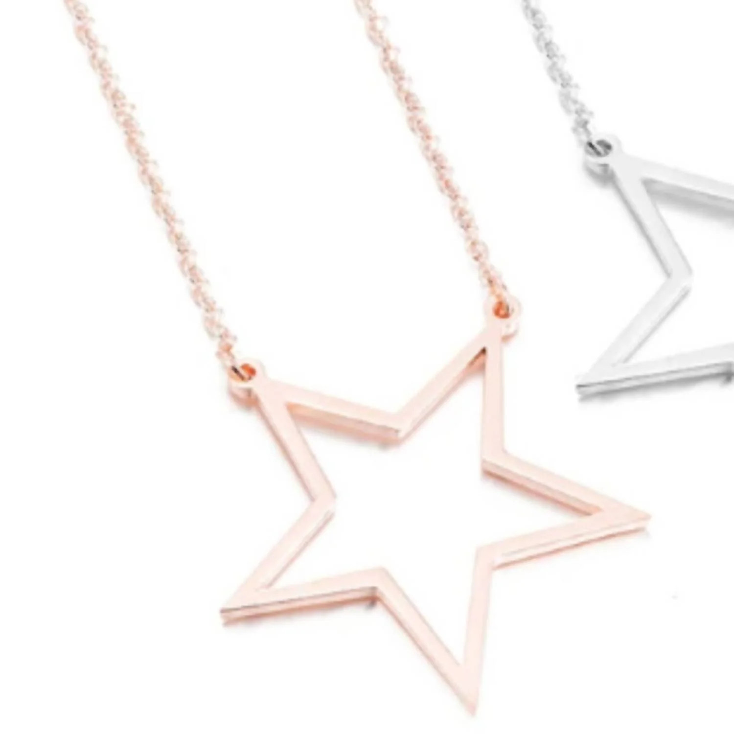 Women's Stars Hollow Necklace In Rose Gold | Shop Simon