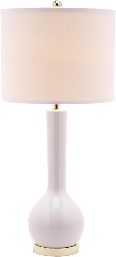 SAFAVIEH Lighting Collection Mae Long Neck Modern Contemporary White Ceramic 31-inch Bedroom Livi... | Amazon (US)