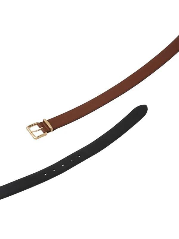Miu Miu Logo Buckle Belt  | Brown | FARFETCH AU | Farfetch Global