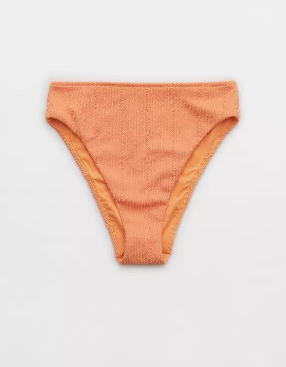 Aerie Crinkle High Cut Cheeky Bikini Bottom | American Eagle Outfitters (US & CA)