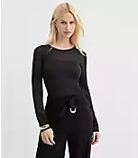 Mesh Mixed Media Top | LOFT