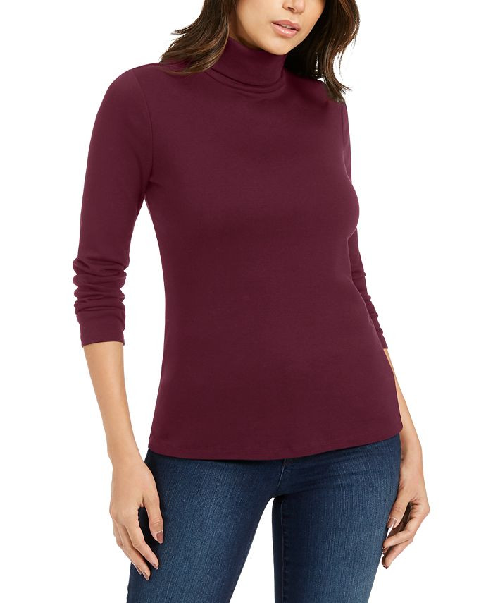 Charter Club Women's Pima Turtleneck Top, Created for Macy's & Reviews - Tops - Women - Macy's | Macys (US)