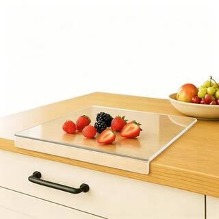 16.1 in. x 12.5 in. Acrylic Cutting Board w/ Counter Lip and Non-Slip for Countertop, Kitchen and Gifts, Clear (1-Pack) | The Home Depot