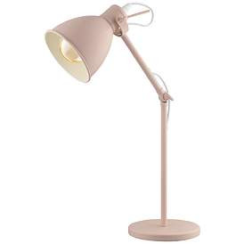Eglo Priddy-P Pastel Apricot Adjustable Desk Lamp | Lamps Plus