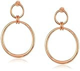 H Halston Women's Double Gypsy Hoop Earrings, Rose Gold, One Size, ROSE GOLD | Amazon (US)
