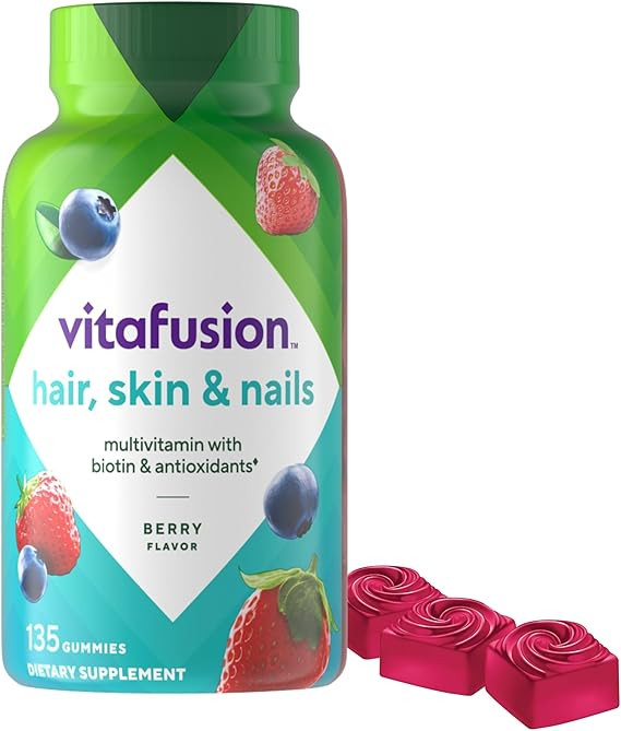 Vitafusion Gorgeous Hair, Skin & Nails Multivitamin Gummy Vitamins, plus Biotin and Antioxidant v... | Amazon (US)