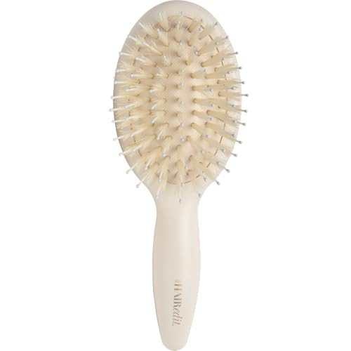 The Hair Edit Mini Finish & Shine Boar Bristle Brush, Travel Size Detangling Hairbrush for Smooth, Shiny Hair, Tames Flyaways, Boosts Shine & Distributes Natural Oils, Ideal for Dry Hair | Amazon (US)