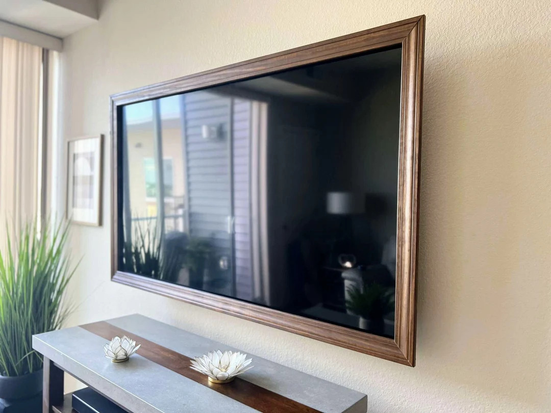 Wood TV Frames, genuine Pine, Wall Art, Aesthetic Home Décor, Room Décor Aesthetic, Modern Wall... | Etsy (US)