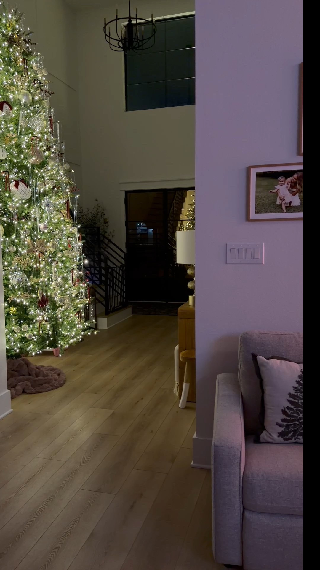 Classic Christmas decor. Vintage Christmas. Colorful Christmas lights. Pencil tree. Walmart recliner. 

#LTKSeasonal #LTKHome #LTKHoliday