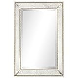 Empire Art Direct Wall Solid Wood Frame,1"-Beveled Center Antique Mirror for Bathroom,Bedroom,Living | Amazon (US)