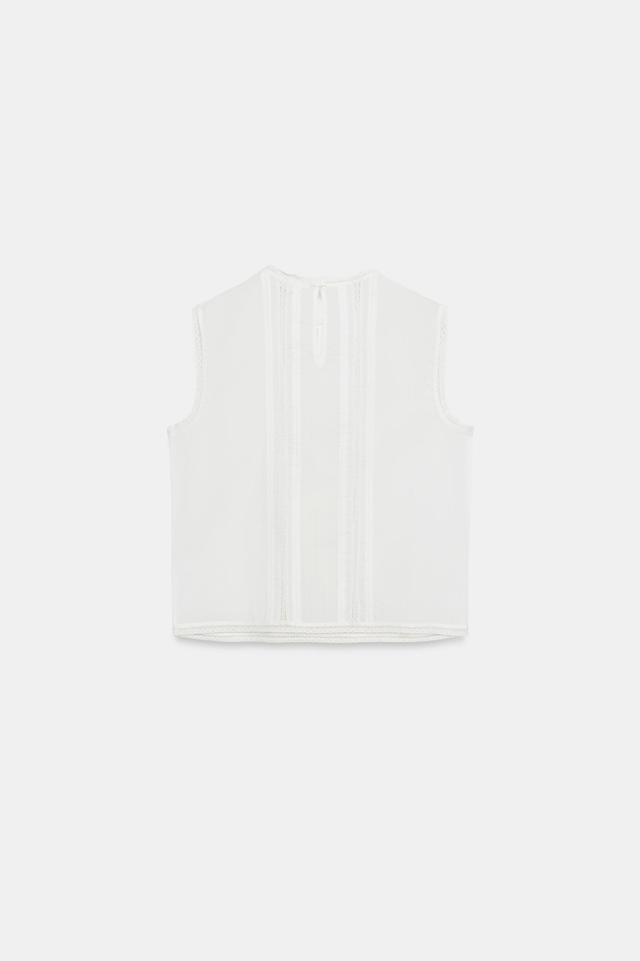 ZW COLLECTION EMBROIDERED ROMANTIC BLOUSE | Zara US