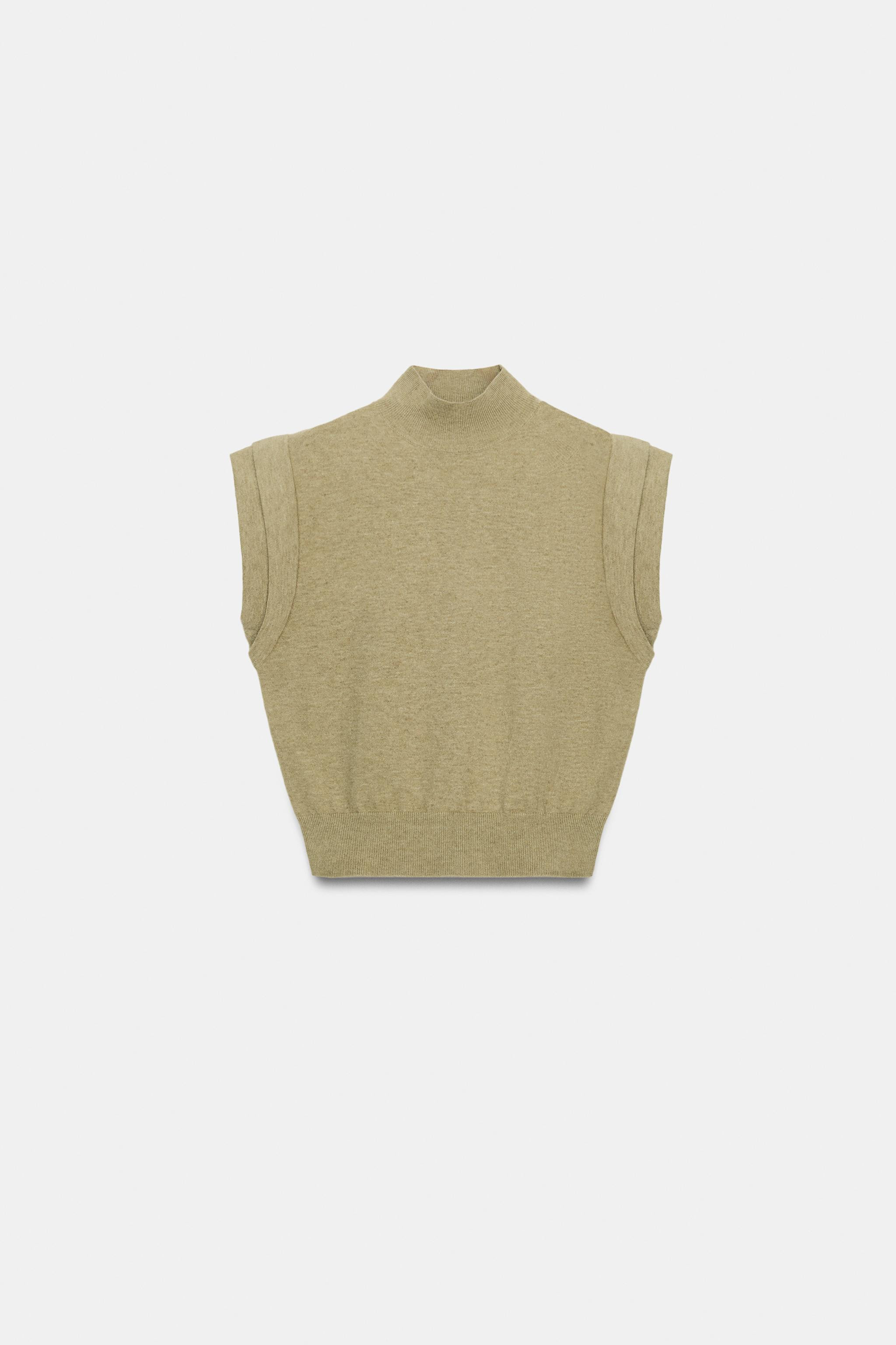 KNIT TOP WITH DEFINED SHOULDERS | Zara UK