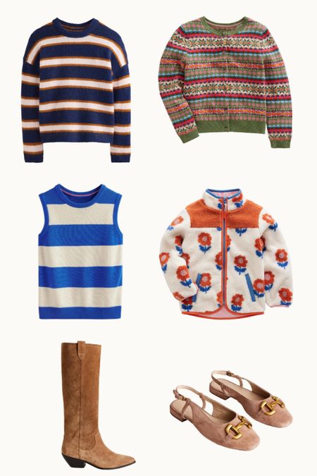 Boden sweaters - sweater vest - fleece - boots - flats - wearing size xs - TTS @boden @boden_clothing #Boden #BodenByMe #ad