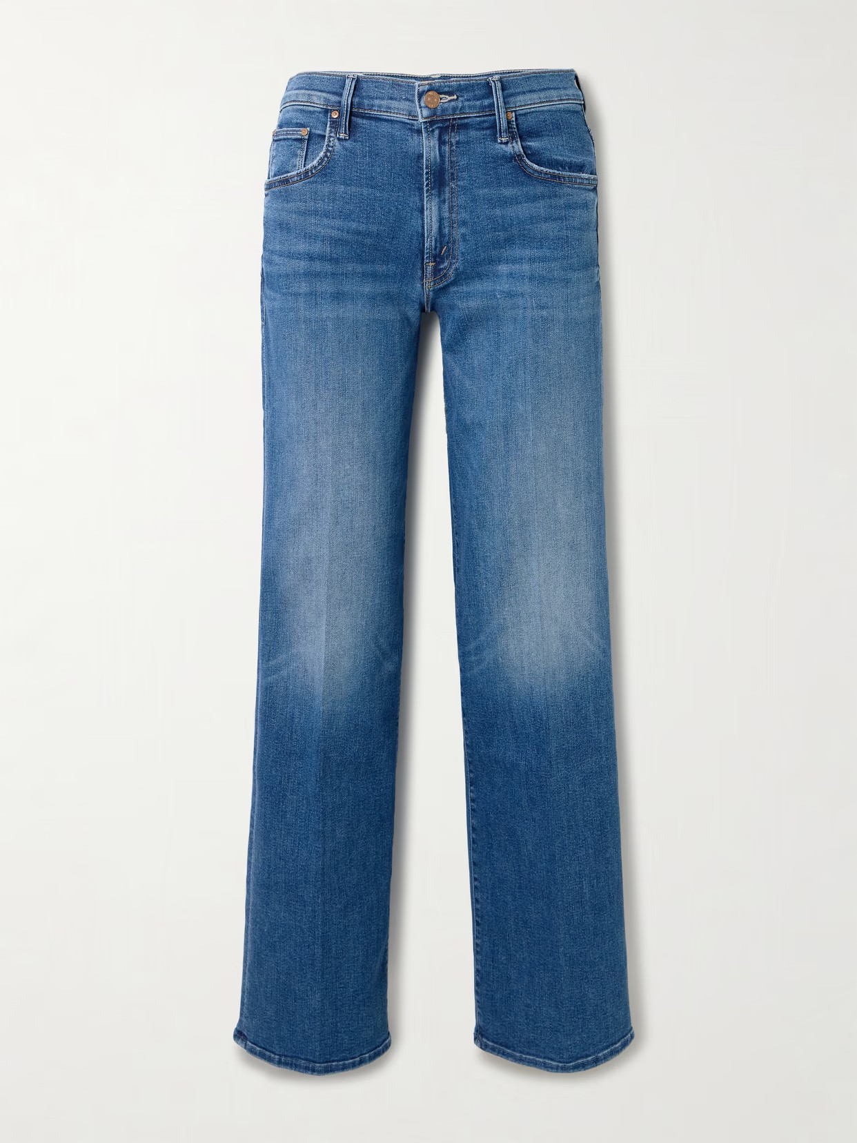 Mother - The Maven Sneak Mid-rise Straight-leg Jeans - Blue | NET-A-PORTER (US)