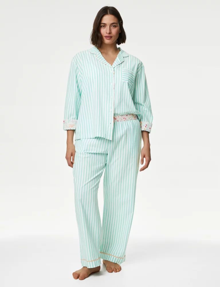 Pure Cotton Striped Pyjama Bottoms | Marks & Spencer (UK)