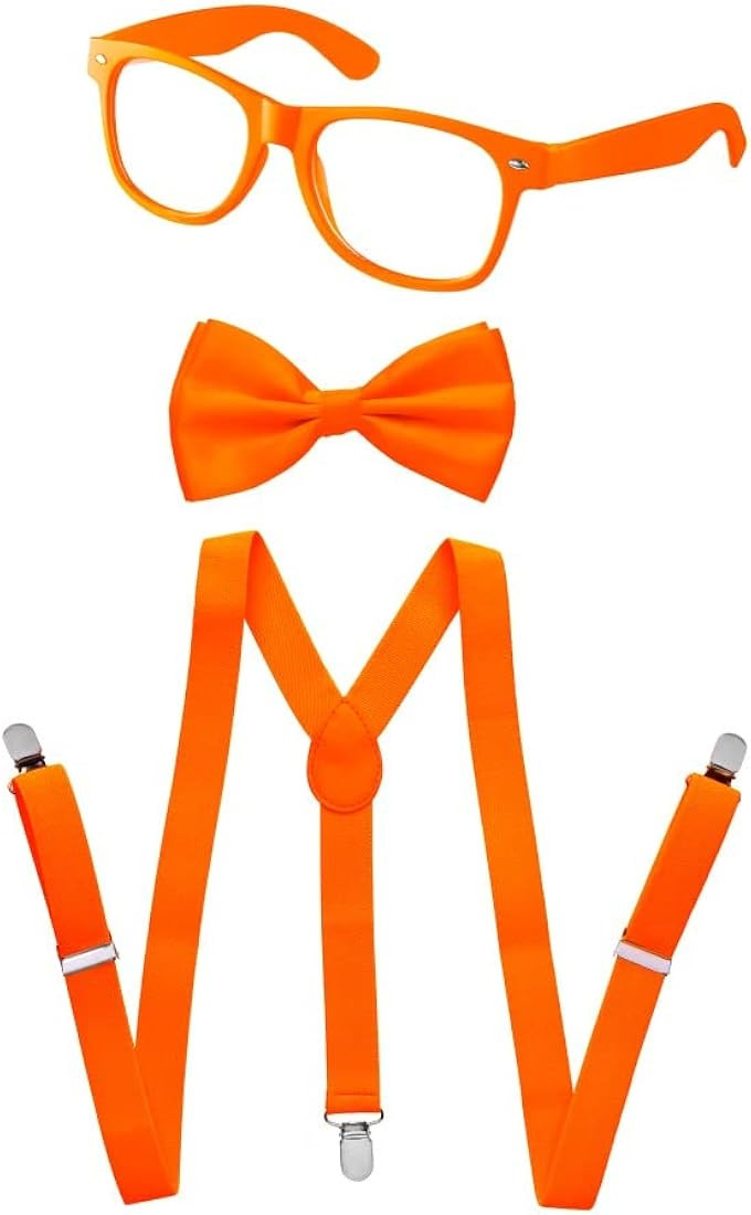 Dress Up America Neon Suspender, Bow-tie, Sunglasses, Accessory Set - Adult and Kids Size Suspend... | Amazon (US)