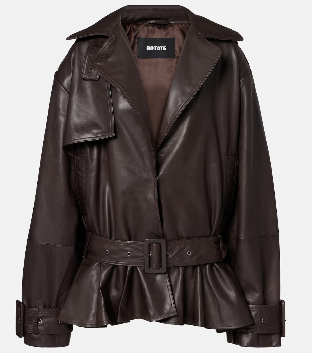 Belted leather biker jacket | Mytheresa (US/CA)