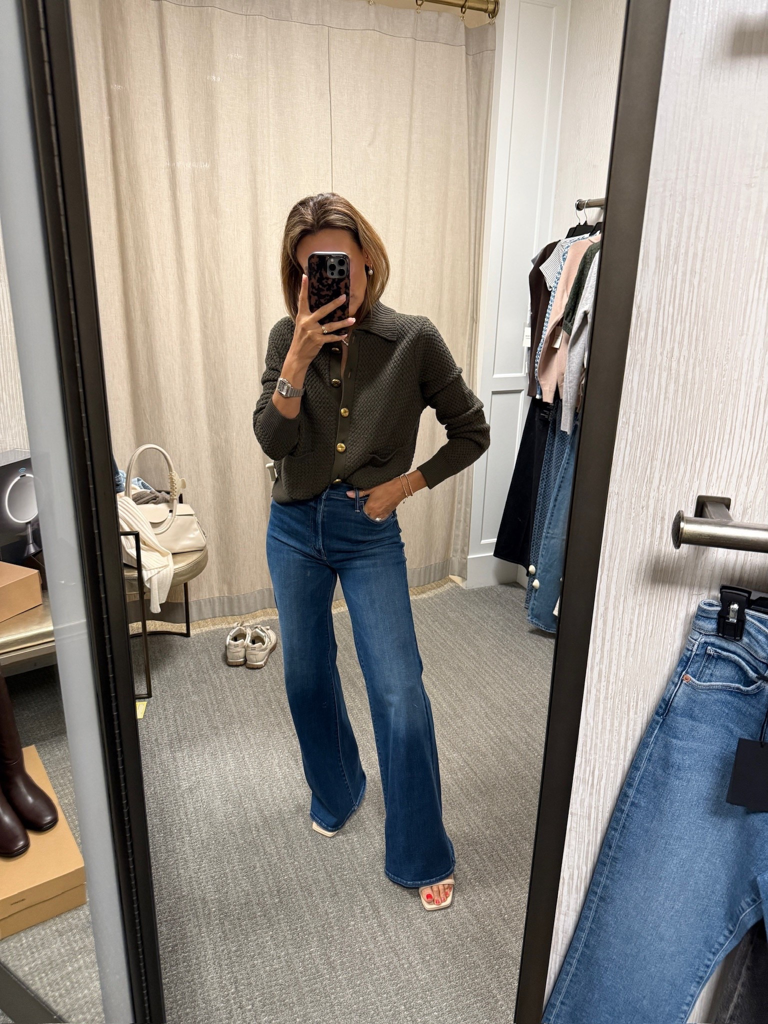 If there’s one brand that was a total standout during the last Nordstrom Anniversary sale, it was Rag & Bone! This cardigan was at the top of my wish list this time around, and I’m so glad I snagged my size! The olive green hue is so pretty (ideal for the fall) and the gold button detailing adds lots of dimension. These jeans were another instant favorite — comfortable yet structured. I’m wearing some Vince heeled sandals, which are under $200 as well. #Nordstrom #Anniversarysale

#LTKSaleAlert #LTKStyleTip #LTKShoeCrush