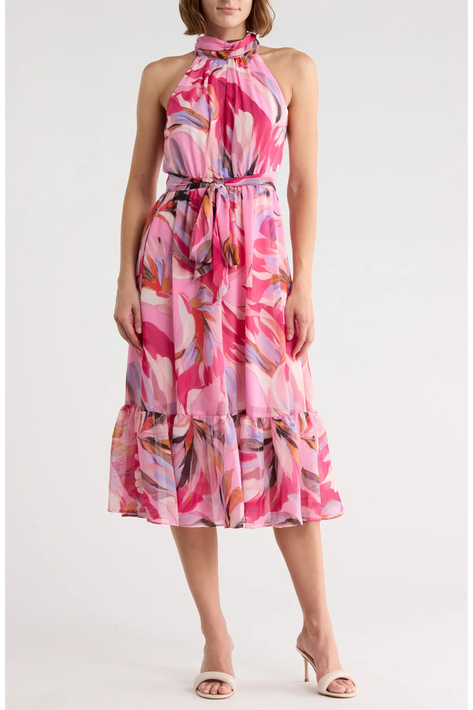 Halter Neck Sleeveless Midi Dress (Women) | Nordstromrack | Nordstrom Rack