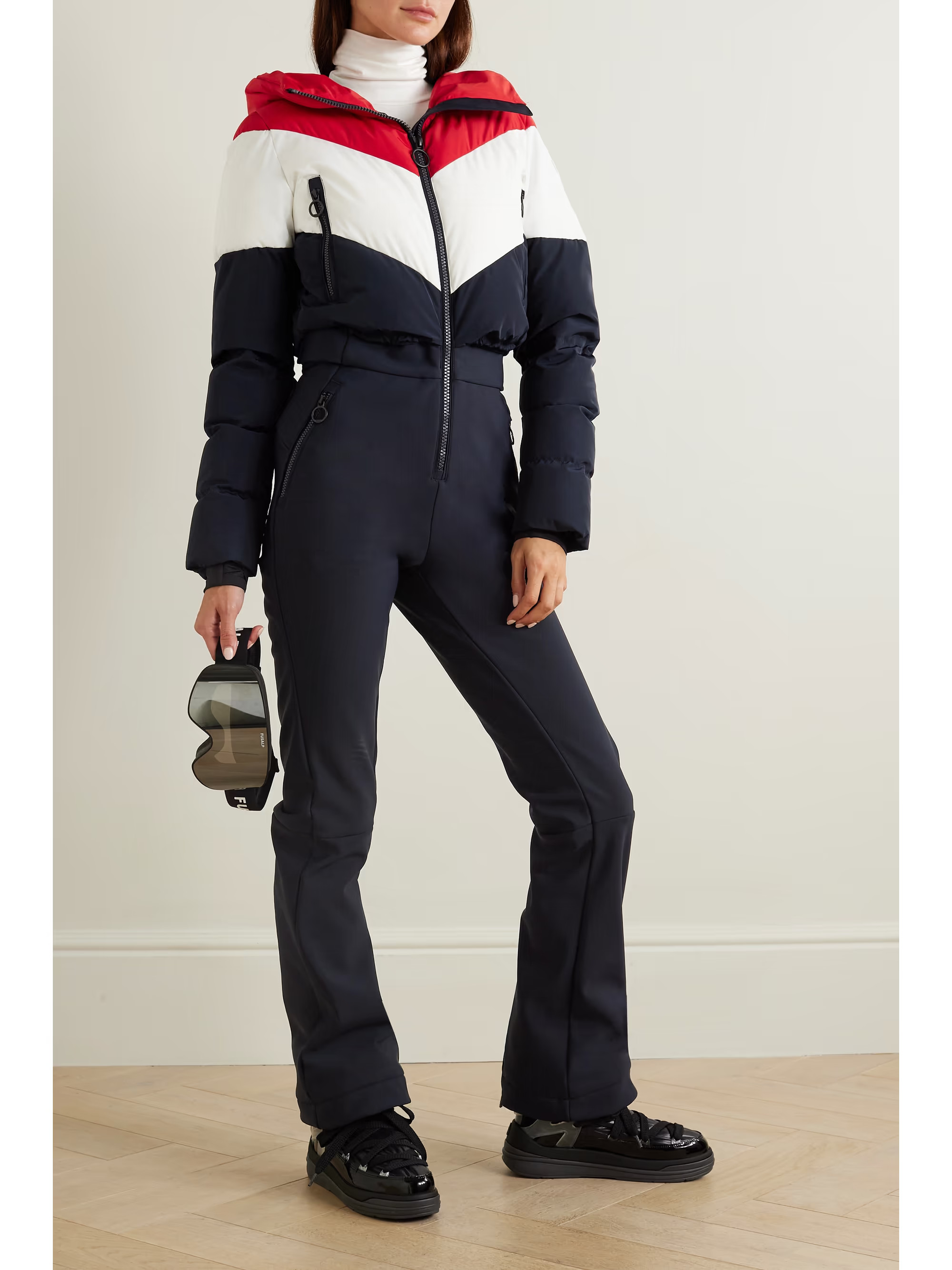Kira softshell quilted color-block ski suit | NET-A-PORTER APAC