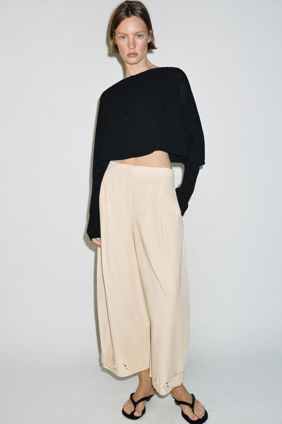 ADJUSTABLE HEM BARREL PANTS | Zara US