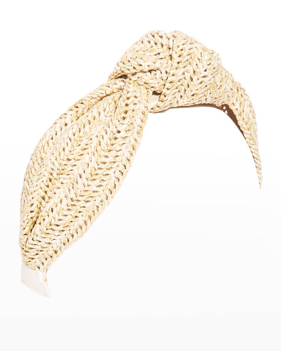 Colossal Knot Straw Headband | Neiman Marcus