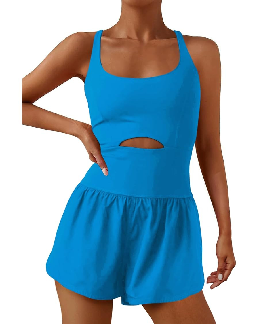 ReachMe Womens Running Onesie Workout Rompers One Piece Outfits Exercise Jumpsuits Gym Yoga Cloth... | Amazon (US)