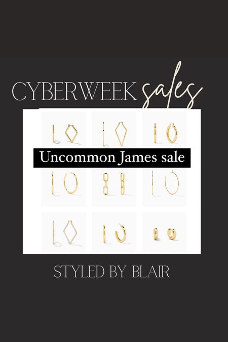 Uncommon James cyber Monday sale / jewelry / earrings / bracelets / necklaces 

#LTKsalealert #LTKSeasonal #LTKCyberweek