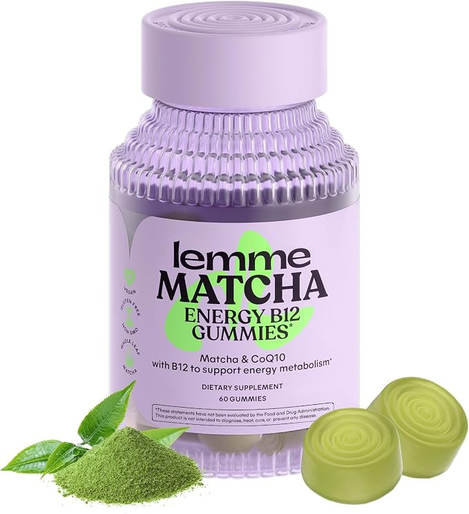 Lemme Matcha Superfood Energy Gummies with Organic Matcha Green Tea, Vitamin B12 and Antioxidant ... | Amazon (US)