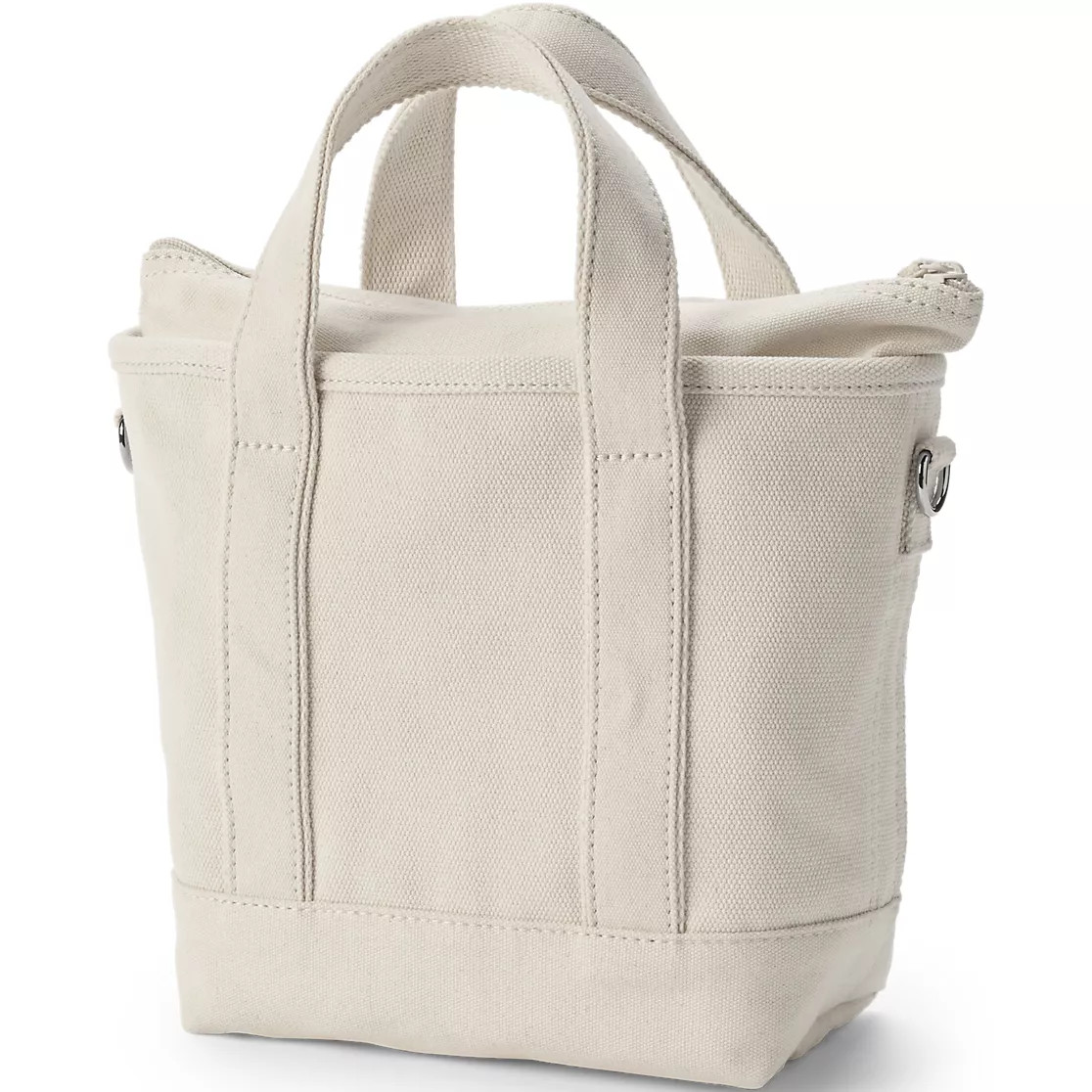 Small 3 Pocket Zip Top Canvas Tote Bag | Lands' End (US)