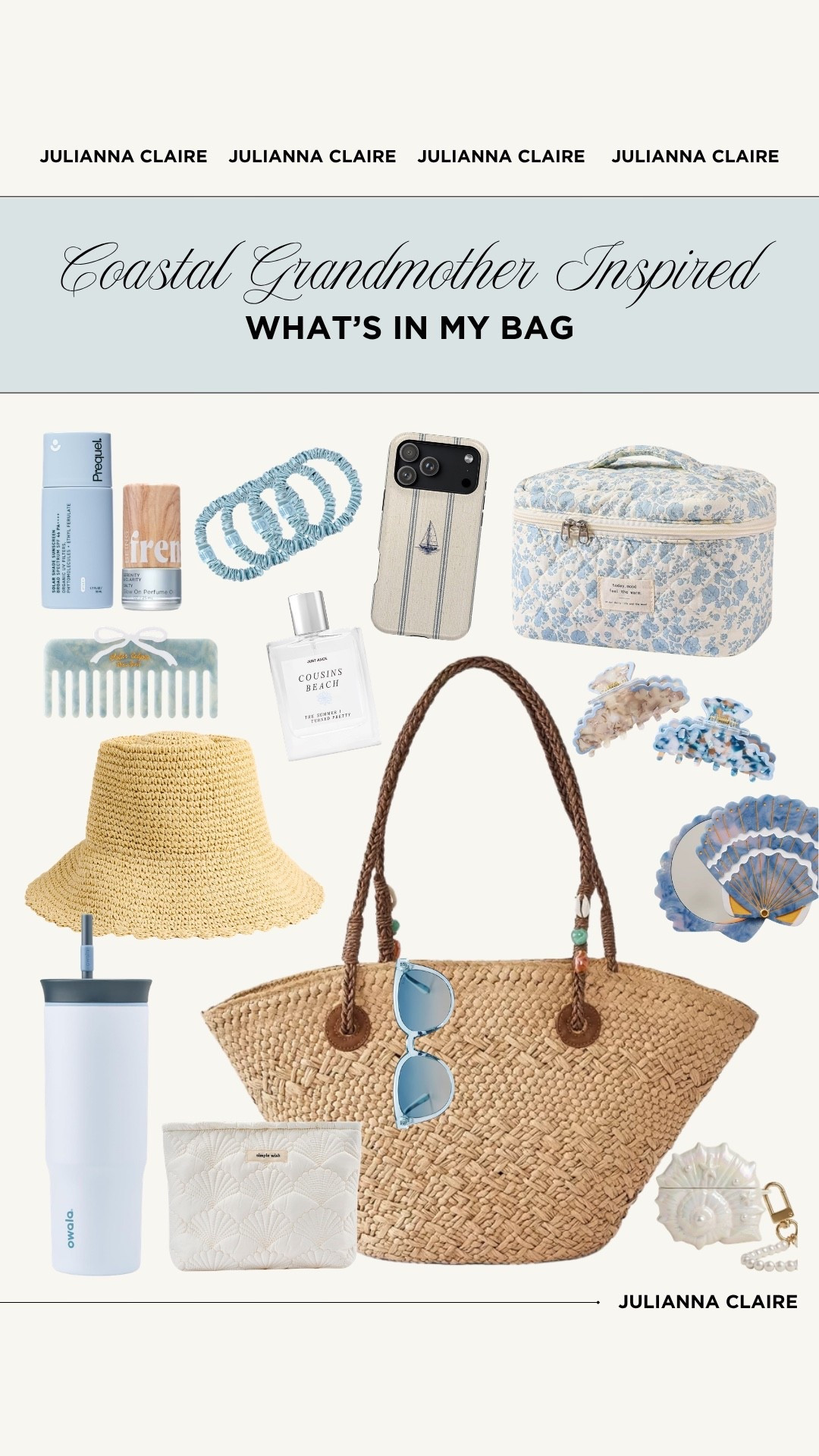 What’s in my bag: coastal grandmother inspired!

#LTKgrwm #LTKootd #LTKTravel