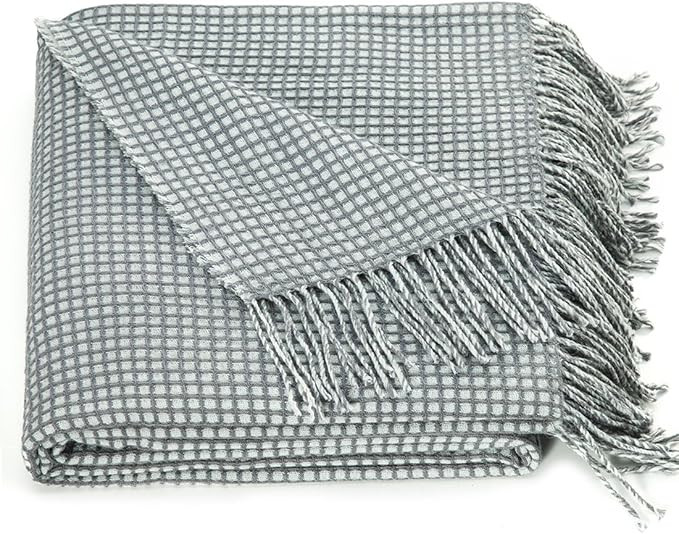 spencer & whitney Blanket Throws Wool Blanket Denim Wool Throw Blanket Australian Cashmere Wool T... | Amazon (US)