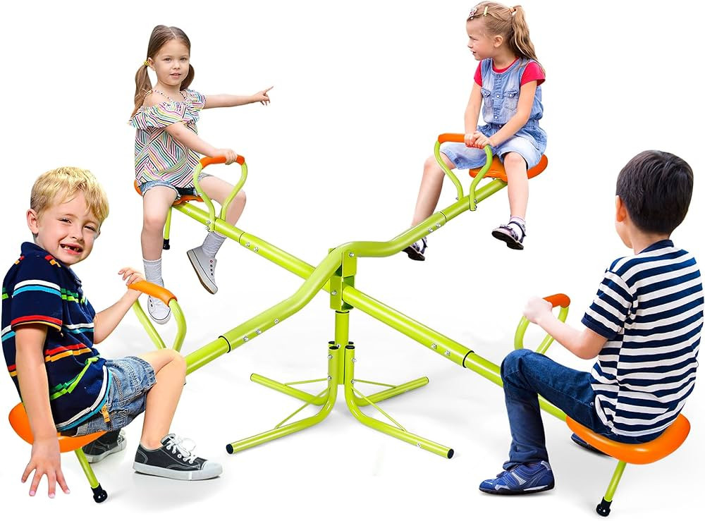 Nova Microdermabrasion Kids Seesaw Swivel Teeter Totter Home Playground Equipment, 360 Degrees Ro... | Amazon (US)