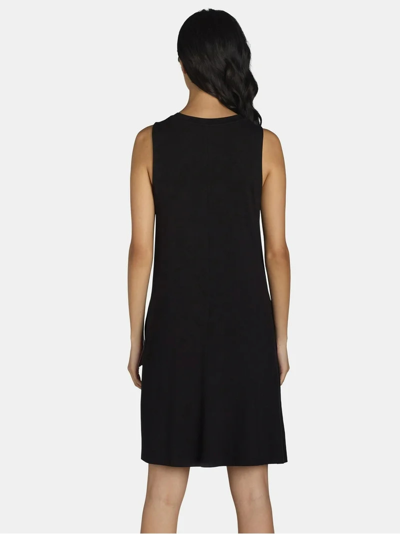 Time and Tru Women's Sleeveless Knit Swing Dress, Sizes XS-XXXL | Walmart (US)