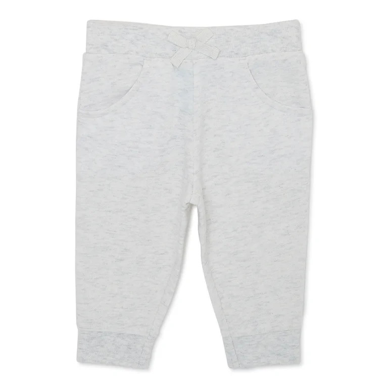 Baby Girl Terry Cloth Jogger Pants, Sizes 0M-24M | Walmart (US)