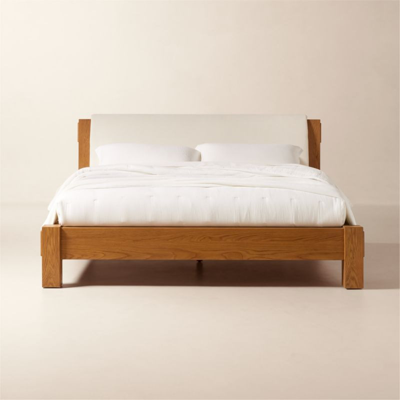 Turnbull Oak Wood King Bed + Reviews | CB2 | CB2
