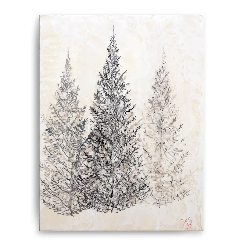 Loon Peak Monoscape I by Karen Biery - Wrapped Canvas Painting Print & Reviews | Wayfair | Wayfair North America