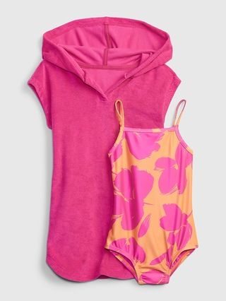 Toddler Recycled Swim One-Piece and Towel Terry Cover-Up Set | Gap (US)