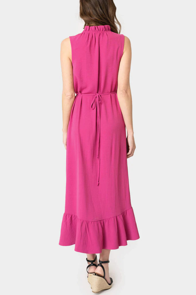 Sienna Sleeveless Tie Neck Midi Dress | Gibsonlook