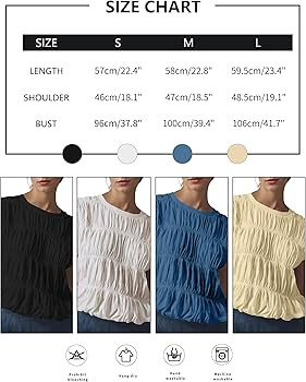 MISSACTIVER Women's Cute Tiered Shirred Bubble Top Solid Casual Crew Neck Cap Sleeve Tank Top Bab... | Amazon (US)