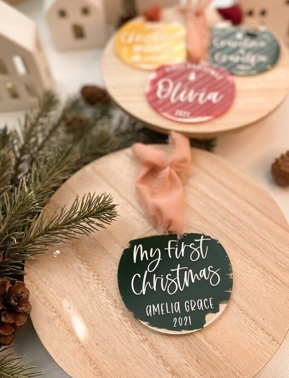 My First Christmas Personalized Baby Ornament, Baby's First Christmas, Acrylic Christmas Ornament... | Etsy (US)