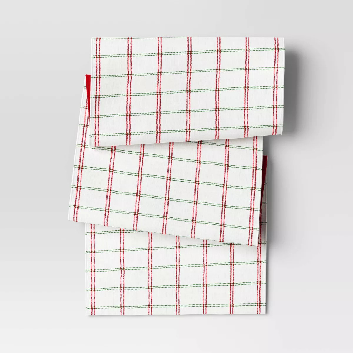 72"x14" Holiday Reversible Plaid Table Runner Red - Threshold™ | Target