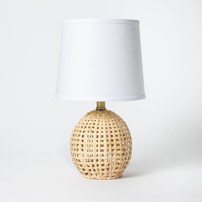 Round Rattan Accent Lamp Brown - Threshold™ | Target