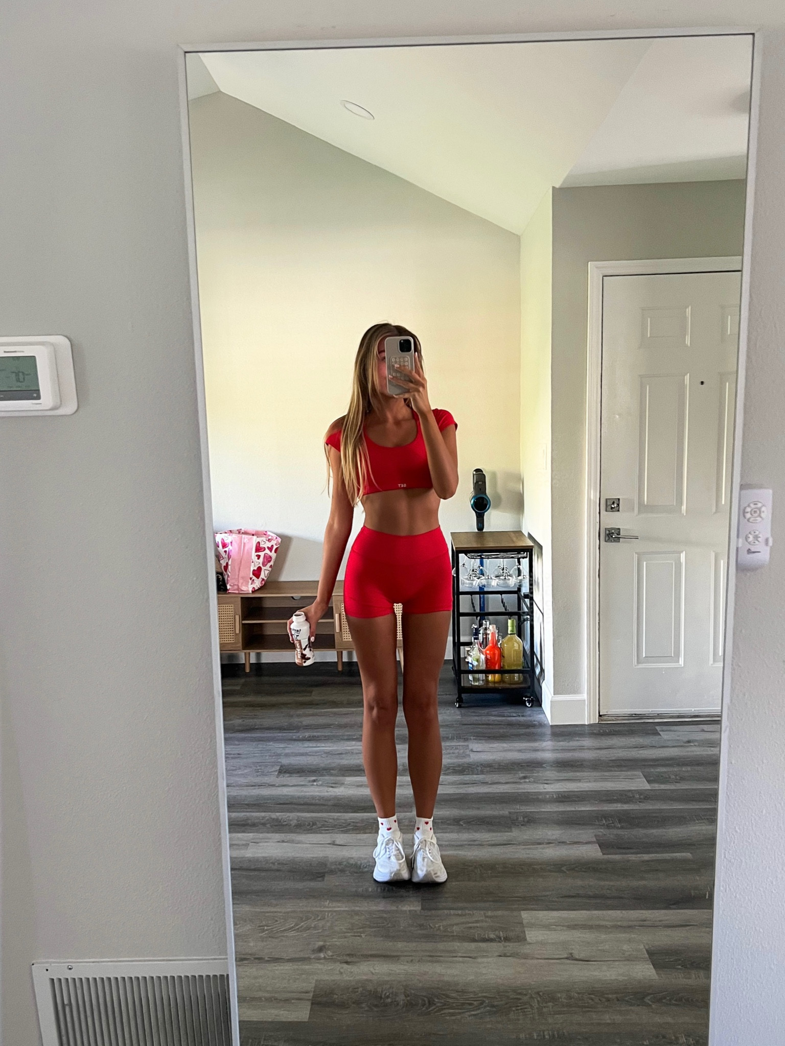 Wearing a small in both but should’ve sized down on the top for a tighter fit ❤️ Socks are from Amazon

#LTKstyletip #LTKMostLoved #LTKfitness