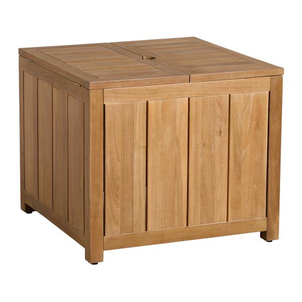 Haven Blonde Acacia Wood Umbrella Patio Table | At Home