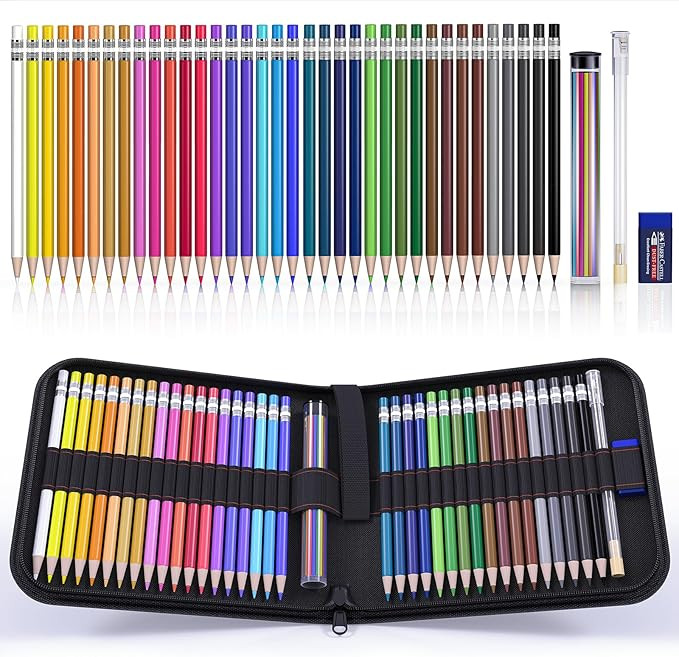 Four Candies Mechanical Colored Pencils, Erasable Mechanical Pencils with Sharpener and Bag, Aest... | Amazon (US)