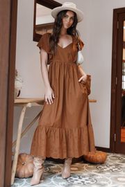 Jacinda Maxi Dress - Chocolate | Petal & Pup (US)